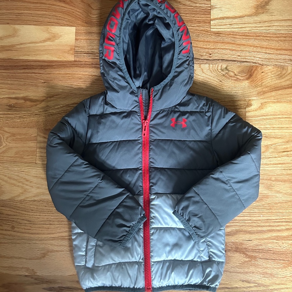 Boys Under Armour Puffy Jacket Size 5, Under Armour  winter coat, Puffer Jacket